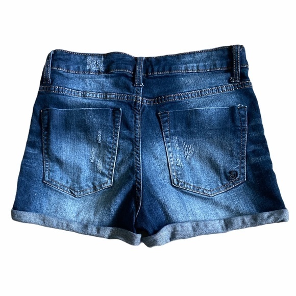 Indigo Rein‎ Distressed Denim Cuffed Shorts Sz. 5 - Picture 3 of 6